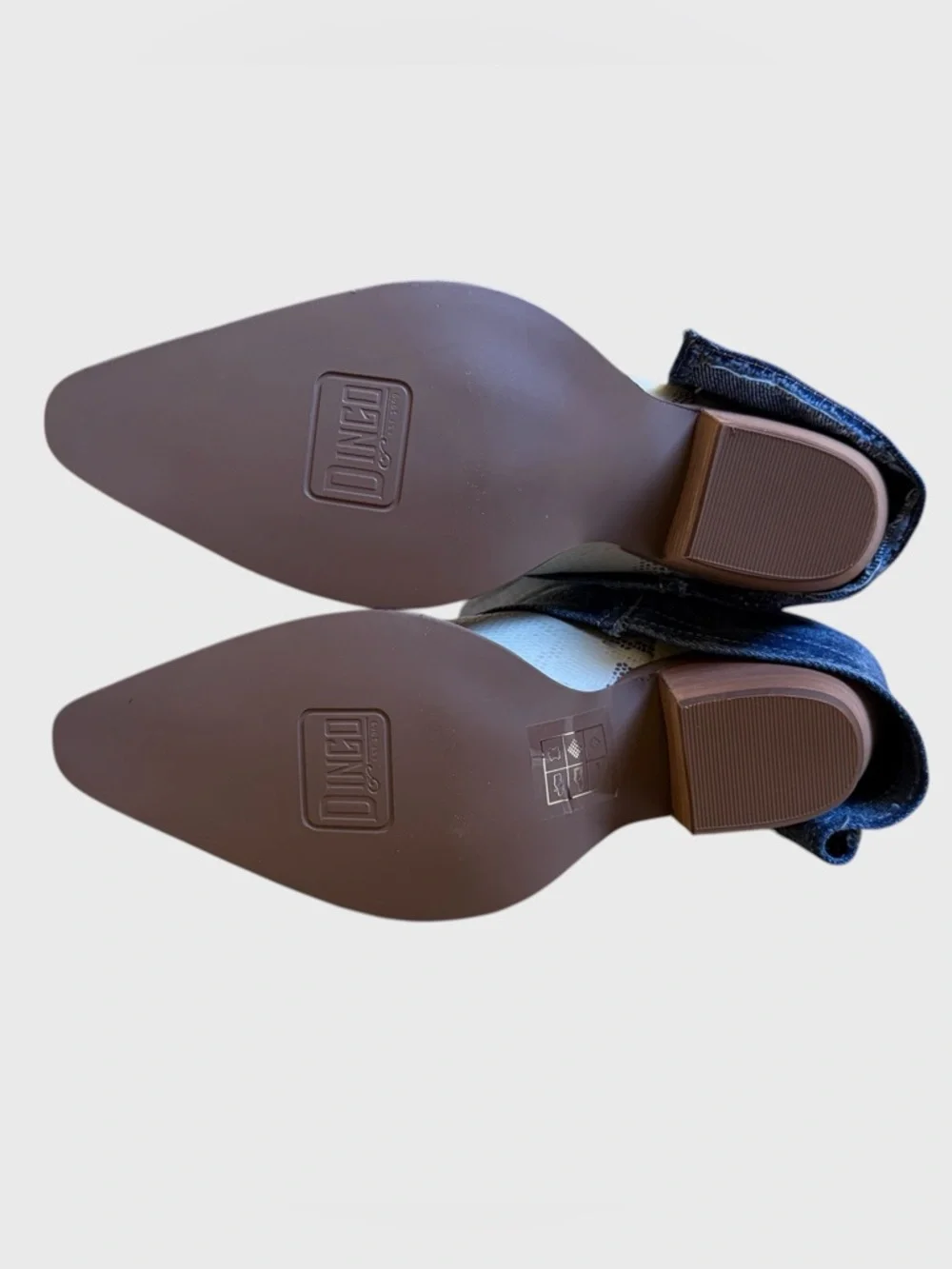 NWB Dingo Shabby Women's Leather Boots Size 7.5 Denim Shaft Boho Western Cowgirl - Picture 13 of 16